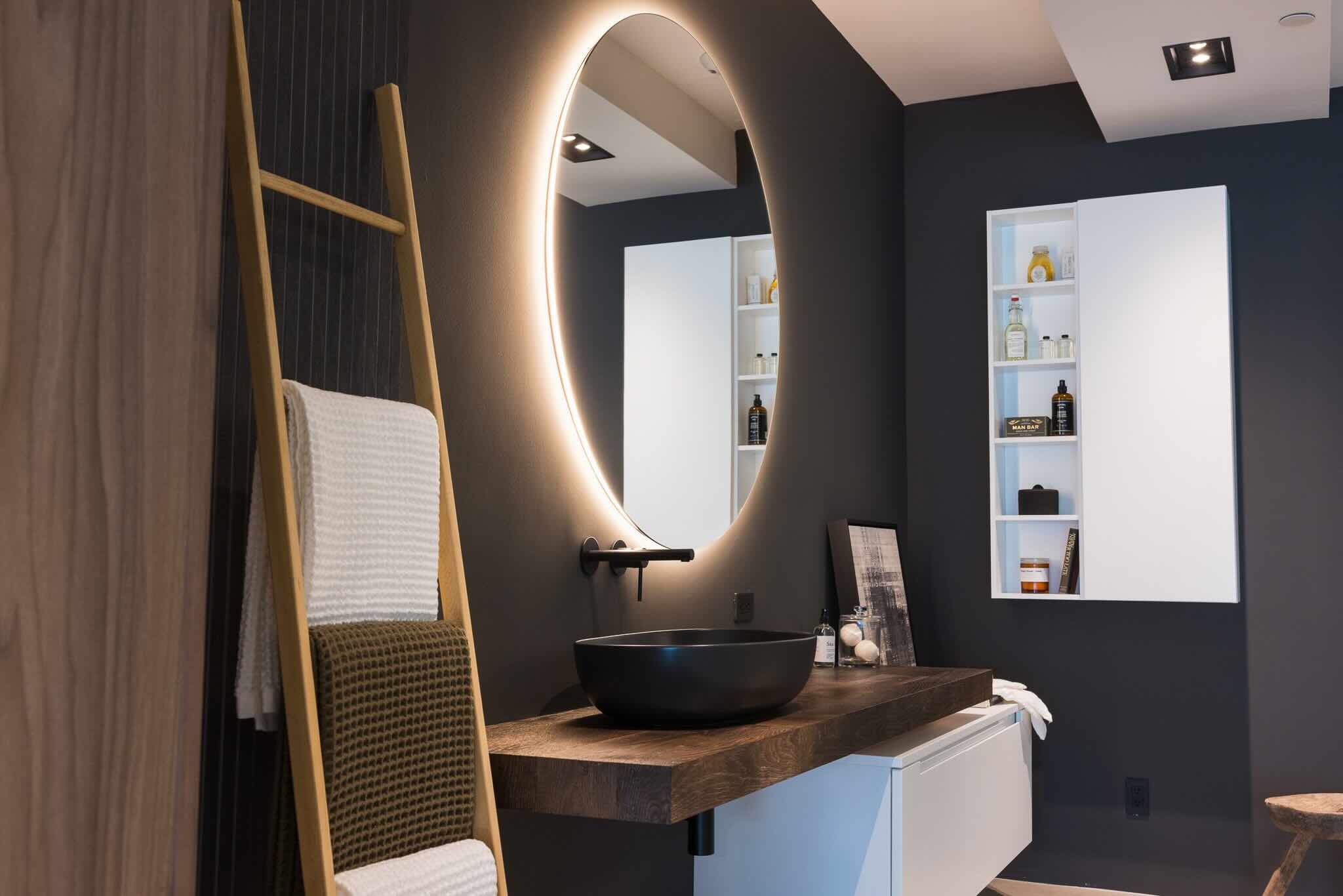 Renzo Rastelli Los Angeles showroom, a bathroom collection vignette.