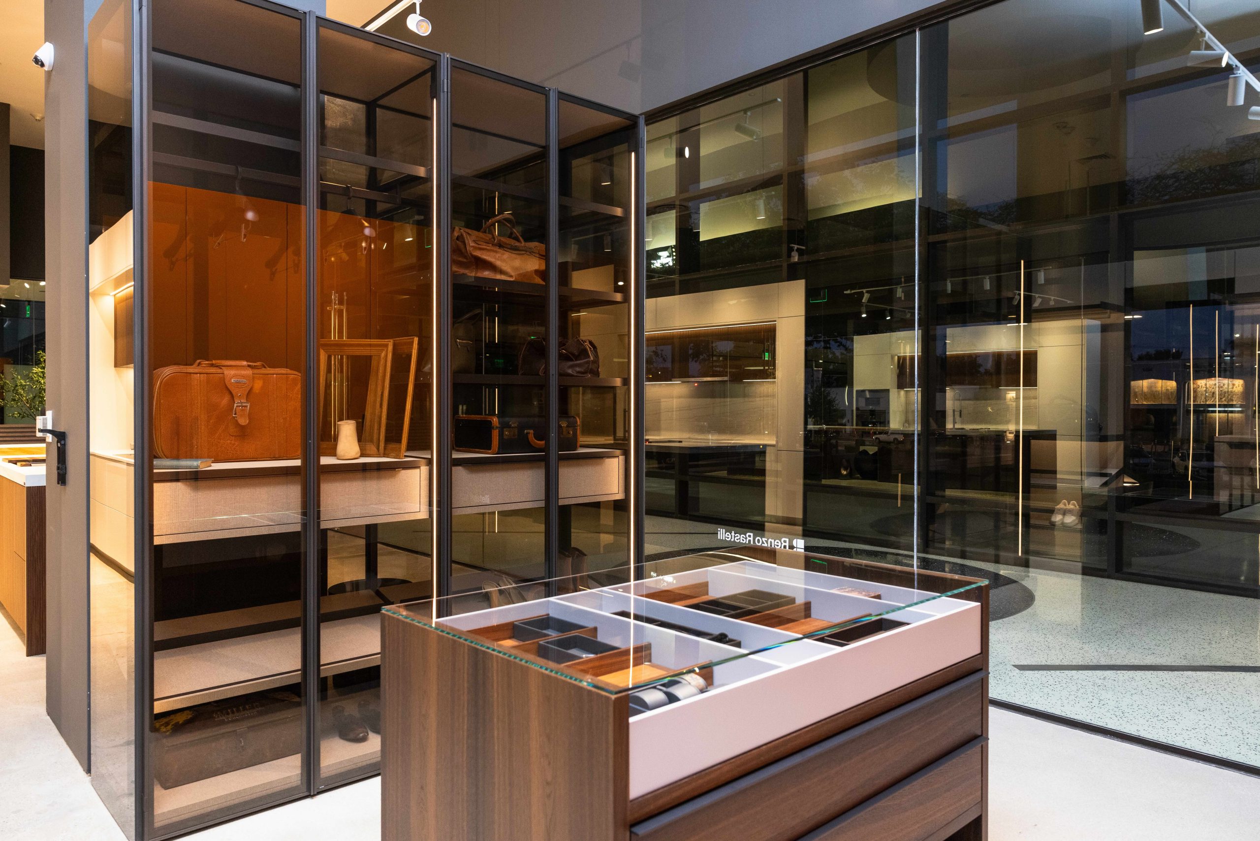 Renzo Rastelli Los Angeles showroom, a closet collection vignette.